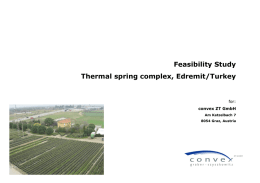 Feasibility Study Thermal spring complex, Edremit/Turkey
