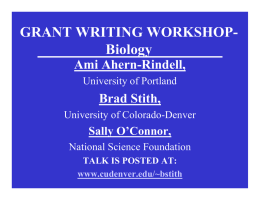 Grant Writing Skills - University of Colorado Denver