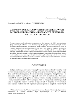 Zastosowanie sztucznych sieci neuronowych w procesie - Eko-DOk