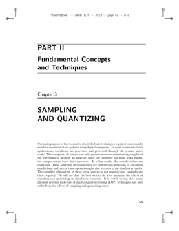 sampling and quantizing