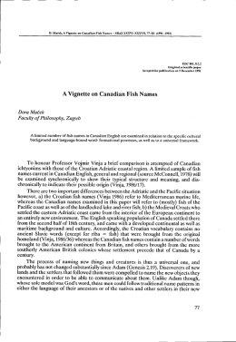 A Vignette on Canadian Fish Names