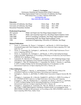 NSF format CV - SDSC Staff Home Pages
