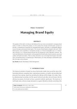 Managing Brand Equity