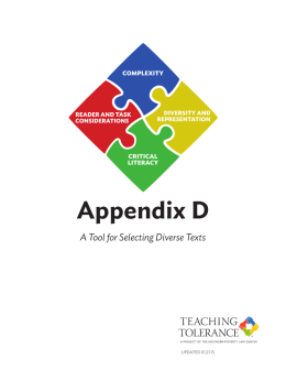 Appendix D - Teaching Tolerance
