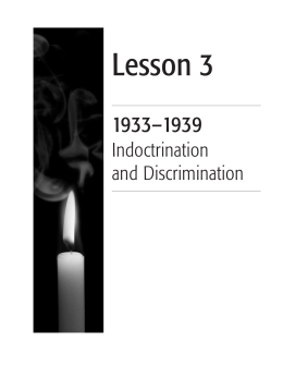 Lesson 3: 1933-1939, Indoctrination and Discrimination