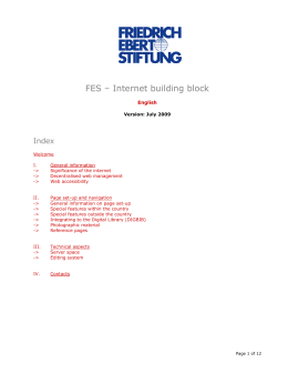 FES – Internet building block - Friedrich-Ebert
