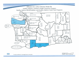 Service Areas for Healthy Options in WA State