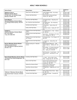 adult high schools - Nova Scotia School for Adult Learning
