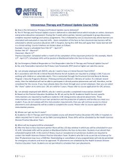 Intravenous Therapy and Protocol Update Course FAQs