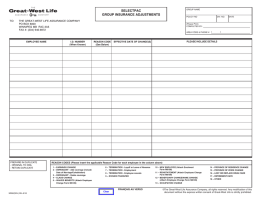 selectpac group insurance adjustments - Great