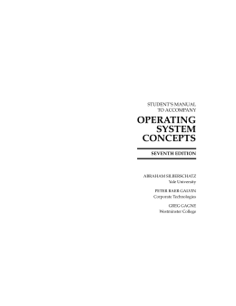 OPERATING SYSTEM CONCEPTS