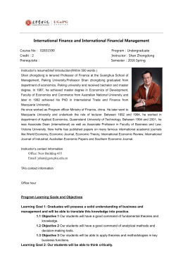 International Finance and International Financial Management