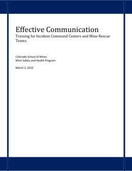 Effective Communication - Colorado School of Mines