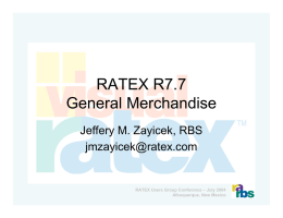 RATEX R77 General Merchandise