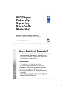 What Is South-South Cooperation?