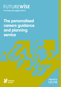 The personalised careers guidance and planning service