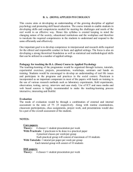 62. B.A. Honours APPLIED-PSYCHOLOGY