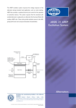 Alternators AR20, 21 AREP Excitation System