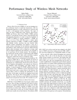 Performance Study of Wireless Mesh Networks - Rescom 2007
