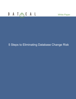 5 Steps to Eliminating Database Change Risk