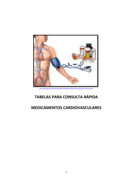 tabelas para consulta rápida medicamentos cardiovasculares