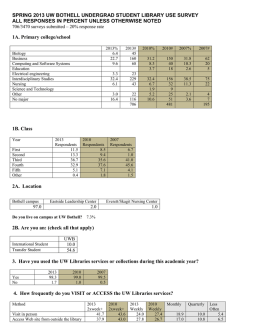1998 undergrad student library use survey - UW Libraries