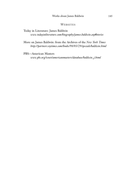 Today in Literature: James Baldwin www.todayinliterature.com