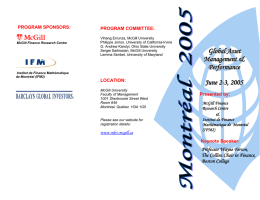 Program of the 2nd GAMC, June 2-3, 2005
