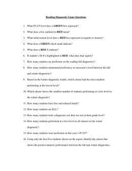 Reading Diagnostic Game Questions 1. What FCAT level does a