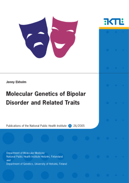 Molecular Genetics of Bipolar Disorder and Related Traits