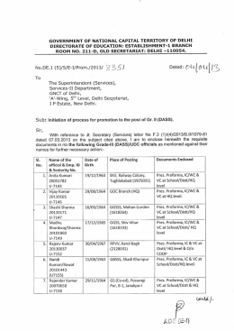 Page 1 Page 2 8. Seema 14/09/1965 DDE (East) Pres. Proforma, IC