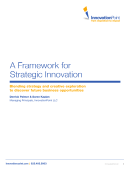 Framework for Strategic Innovation