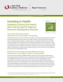 Report Summary - Designing a Strong and Healthy New York