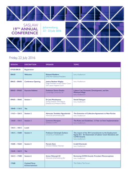 saslaw 19th annual conference