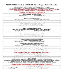 2016-2017 tuition costs