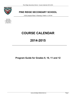 course calendar 2014-2015 - Durham District School Board