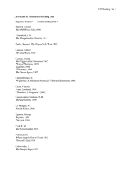 Literature In Transition - Department of English Language and