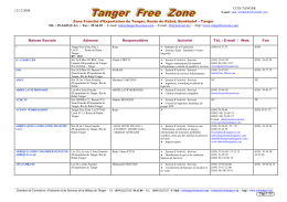 Tanger Free Zone - Fédération des Chambres de Commerce, d