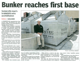 Bunker reaches ﬁrst base - Wildfire Safety Bunkers