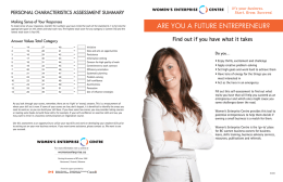 Entrepreneurial Self-Assessment