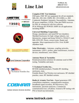 Line List - TestRack, Inc.