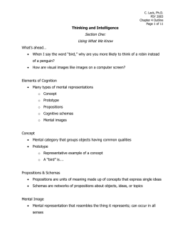 Section One: Using What We Know