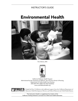 Environmental Health - California Childcare Health Program