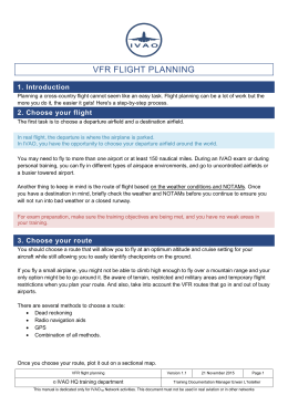 VFR flight planning