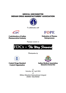Agenda - Indian Drug Manufacturers` Association