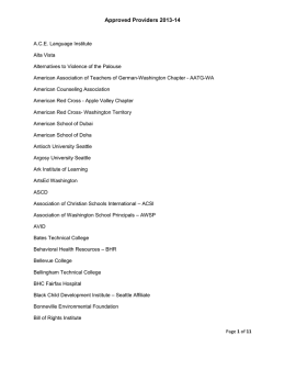 Approved Providers 2013-14