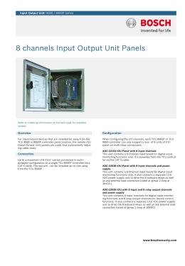 8 channels Input Output Unit Panels