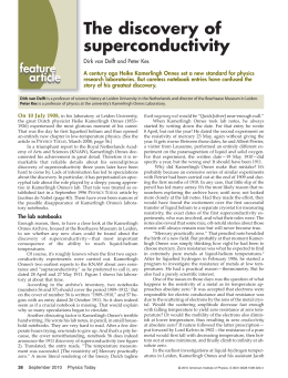 The discovery of superconductivity