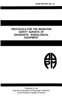 protocols for the radiation safety surveys of diagnostic