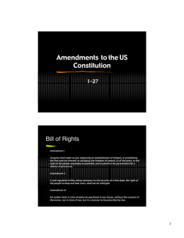 Amendments to the US Constitution